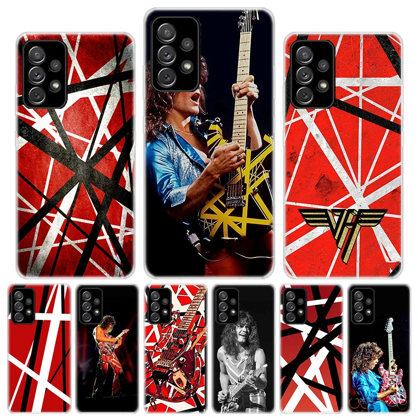 Eddie Van Halen Graphic Guitar Silicon Call Phone Case For Samsung Galaxy A52 A51 A50S A42 A32 A22 A12 A02S A30S A20S A10S A41 A