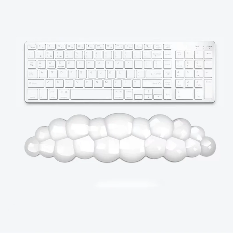 Cloud Wrist Rest for Keyboard and Mouse Clear Wrist Rest Transparent Ergonomic Cute Mouse Wrist Pad Silicone Non-Slip Wrist Pad
