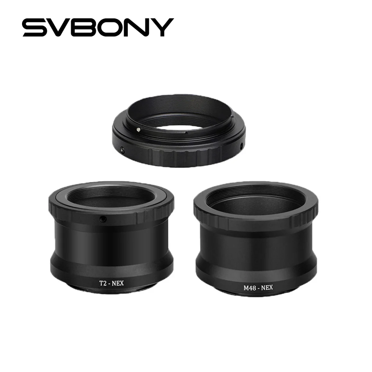 SVBONY SONY DSLR Cameras Adapter Ring M42 (T2-AF)/M42 (T2-NEX)/M48 (M48-NEX) for Astronomy Photography