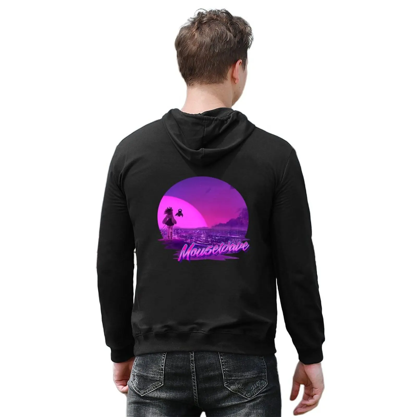 Mousewave - Ironmouse Synthwave Hoodie anime clothing autumn new products autumn jacket men mens clothes hoodies for men