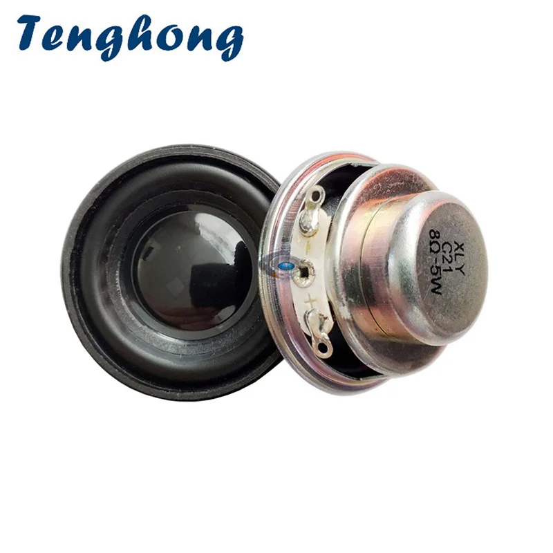 2 Stuks 40Mm Draagbare Audio Full Range Speaker 8 Ohm 5W 16 Core Neodymium Pu Rand Luidspreker Voor Home Theater Diy