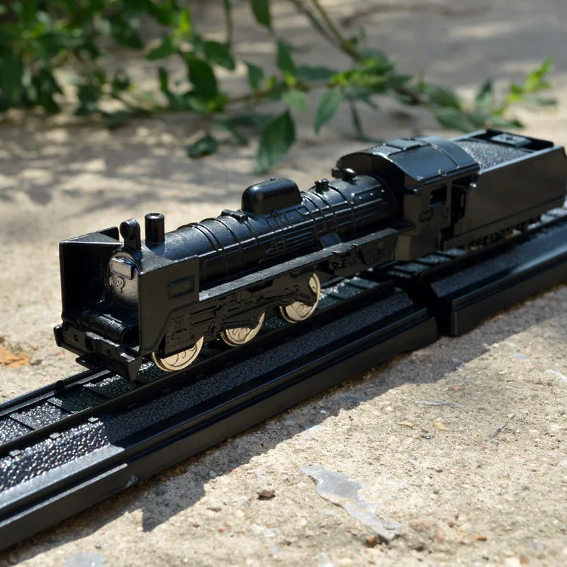 Modelo de locomotora de tren verde Vintage de aleación, tren de alta velocidad Harmony Express, motor de vapor de Metro realista, juguete coleccionable para niños