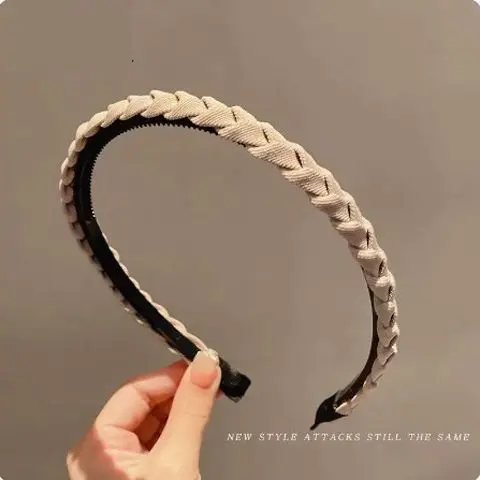 Hochwertige Stirnbänder aus festem Stoff mit feinem Rand, modischer Haarschmuck, Damen-Trend, lässig, Kreuzwickel-Haarband, Haarbänder für Mädchen – Detail 15