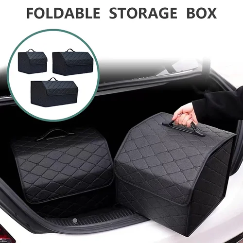 Imagen 2 del producto Bolsa organizadora para maletero de coche, caja de almacenamiento de herramientas multiusos para coche de gran capacidad, organizador para maletero de coche