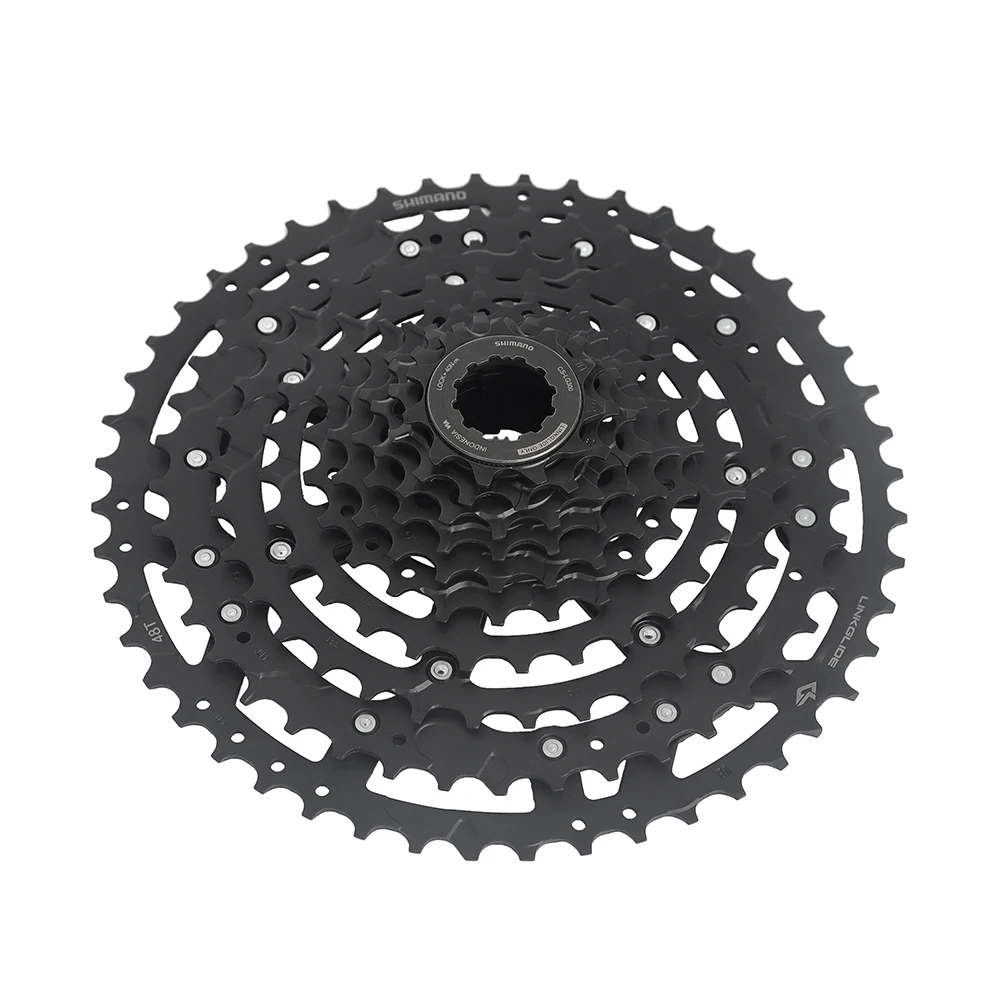 SHIMANO CUES LG300 10 Speed Cassette Sprocket LINKGLIDE CS-LG300-10 11-48T Black Bicycle Freewheel for MTB Bike Original Parts