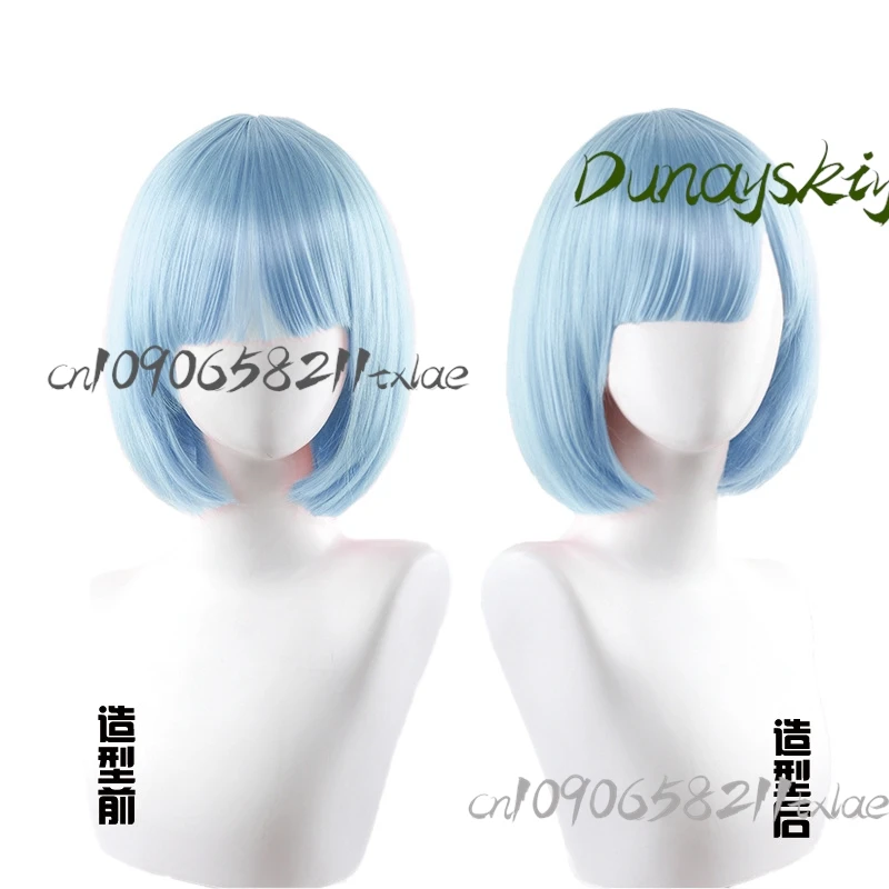 إعادة ريم رام بدء الحياة في عالم آخر ليلة سحرية تأثيري حلي شعر مستعار أنيمي اتفاقية الهالوين التخرج الصيف الزي