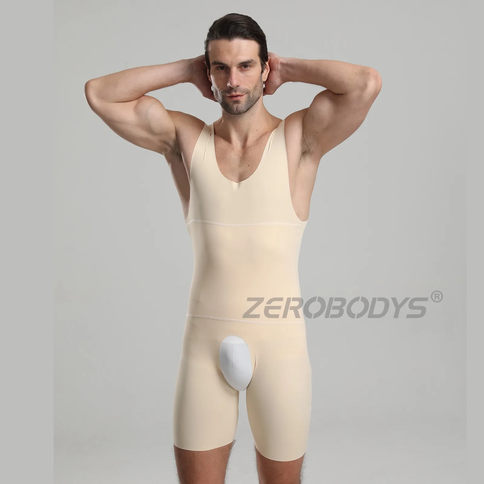 

Mens Sleeveless Full Body Shaper Underwear Slimming Compression Bodysuit Shapewear Tummy Control Fajas Para Hombres