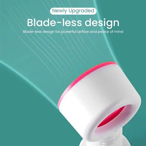 MASSA 1 पीस पोर्टेबल हैंड फैन स्पीड मिनी ब्लेडलेस हैंडहेल्ड फैन USB रिचार्जेबल पर्सनल हाईस्पीड फैन इलेक्ट्रिक आईलैश फैन 10 best sales काला पंखा - №9