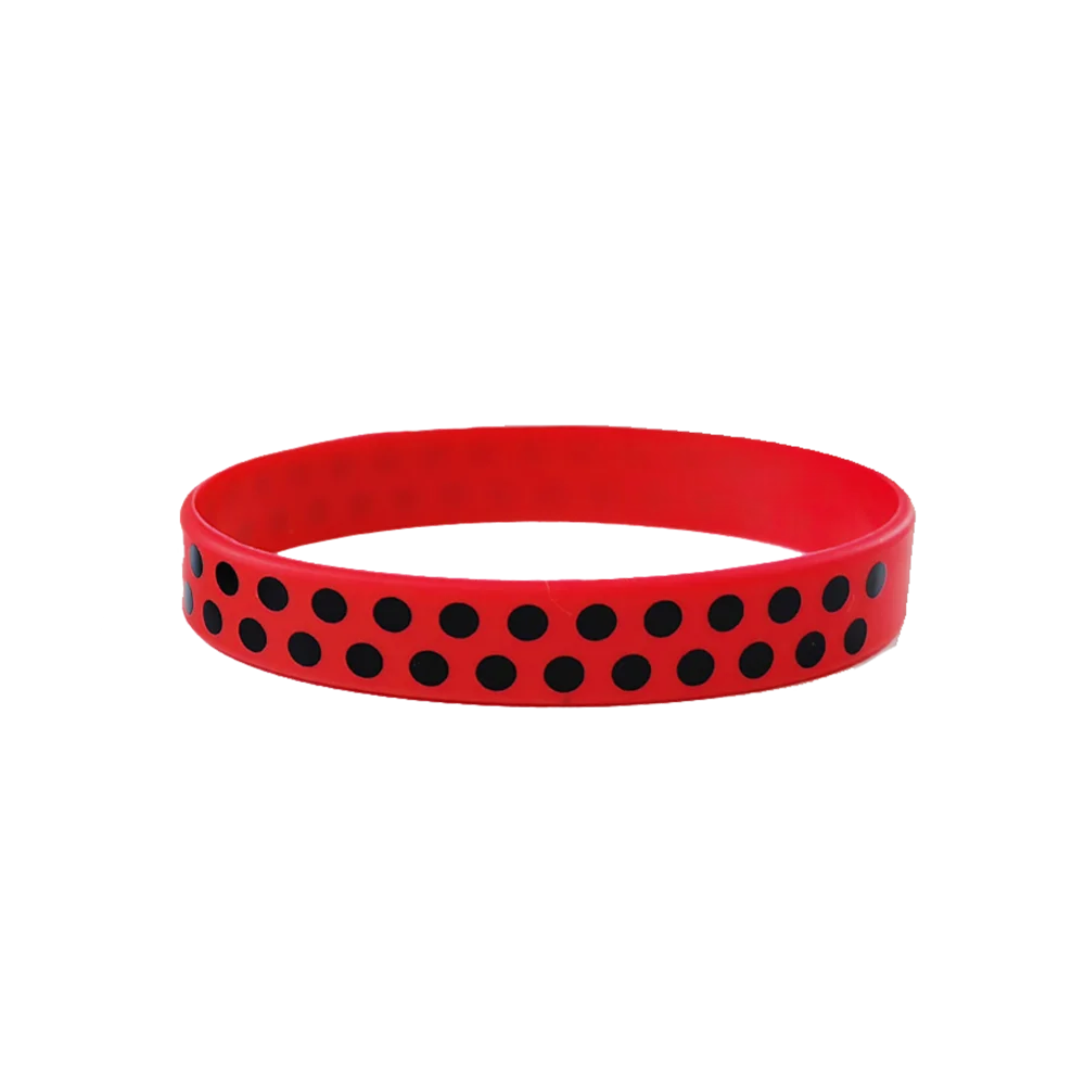 10/20/30pcs Ladybug Party Rubber Bracelets Silicone Red Black Polka Dot Wristbands Ladybug Themed  Birthday Party Favors Decors