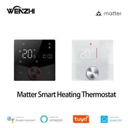 Matter Warm Floor Room Heating Thermostat Temperature Controller Water/Electric/Gas Boiler Tuya Smart Life Alexa Home Homekit