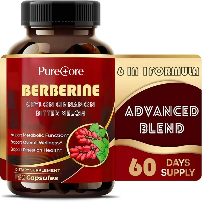 Dietary Supplement Containing Ceylon Cinnamon, Bitter Gourd, and Ginger - Herbal Health Formula, 60 Capsules