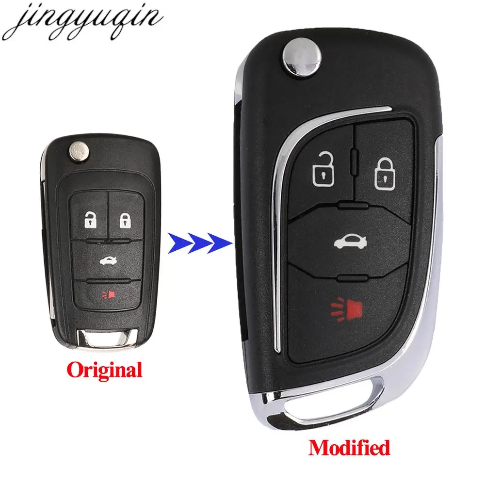 

Jingyuqin 5pcs Modified Flip Remote Key Shell For Chevrolet Cruze Epica Lova Camaro Impala Aveo Malibu Opel Astra Mokka Buick