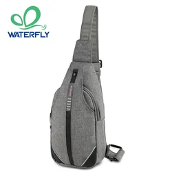 WATERFLY Crossbody Sling Bag Chest Shoulder Backpack Anti Theft Pack Traveling For Mens Bags