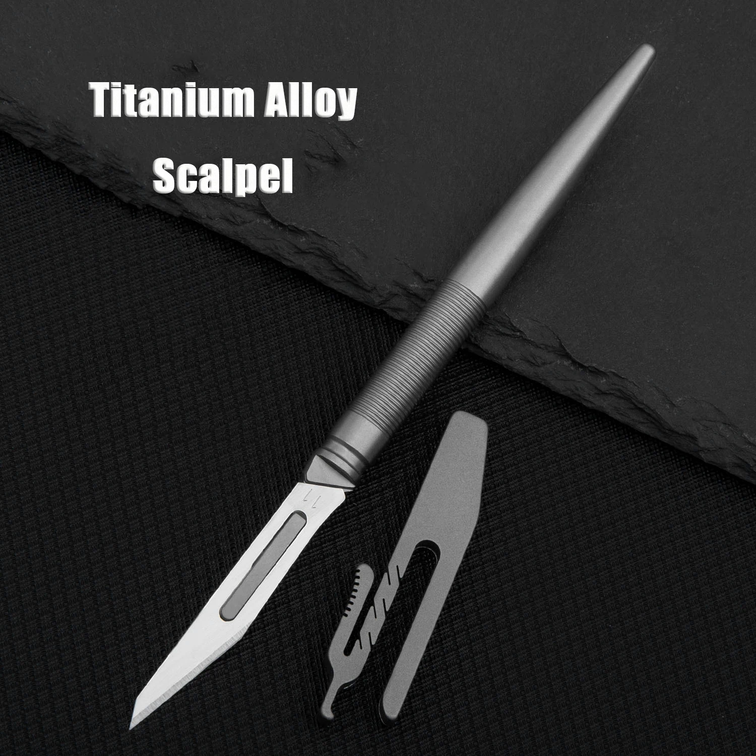 Titanium Alloy Scalpel Thickened Carving Knife Animal Scalpel Multifunctional Express Out Of The Box Tool Give Away Knife Lid