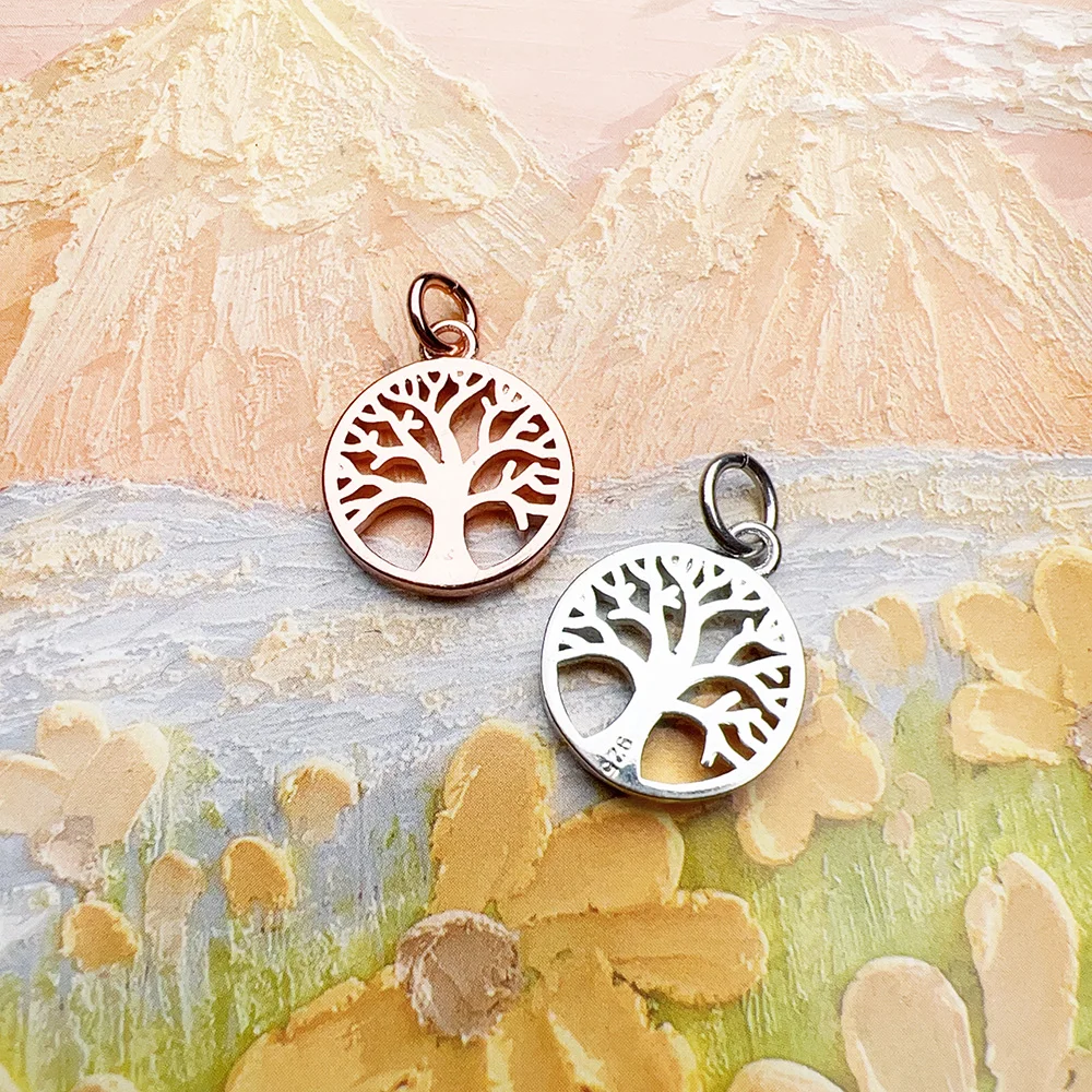 Pendant Small Tree Brand New Spring Fine Jewelry 925 Sterling Silver Accessories Romanitc Gift For Woman