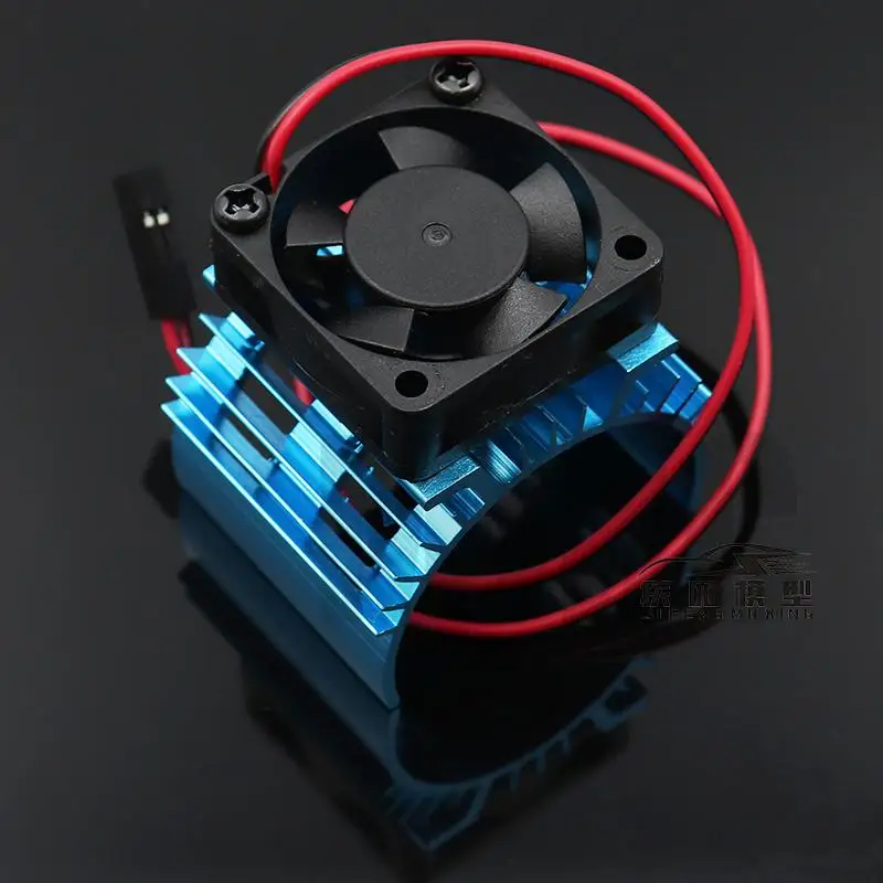 

Blue RC Parts Electric Car Brushless Motor Heatsink Cover + Cooling Fan For 1:10 HSP RC Car 540 550 3650 Size Motor Heat Sink