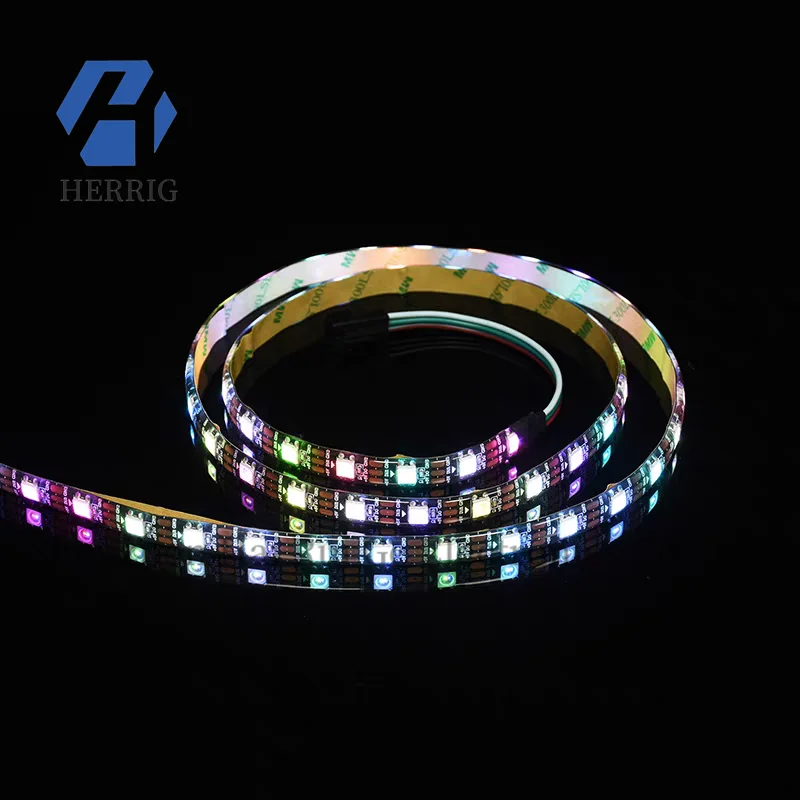 Raspberry Pi WS2812B RGB LED lights, 5050 light beads, 60-position, 5V microcontroller, programmable LED light strip