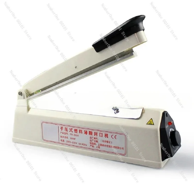 

Commercial 200 Type Bag Sealing Machine, Plastic Shrink Film Heat Sealer for Packaging Food Pharmacy Products