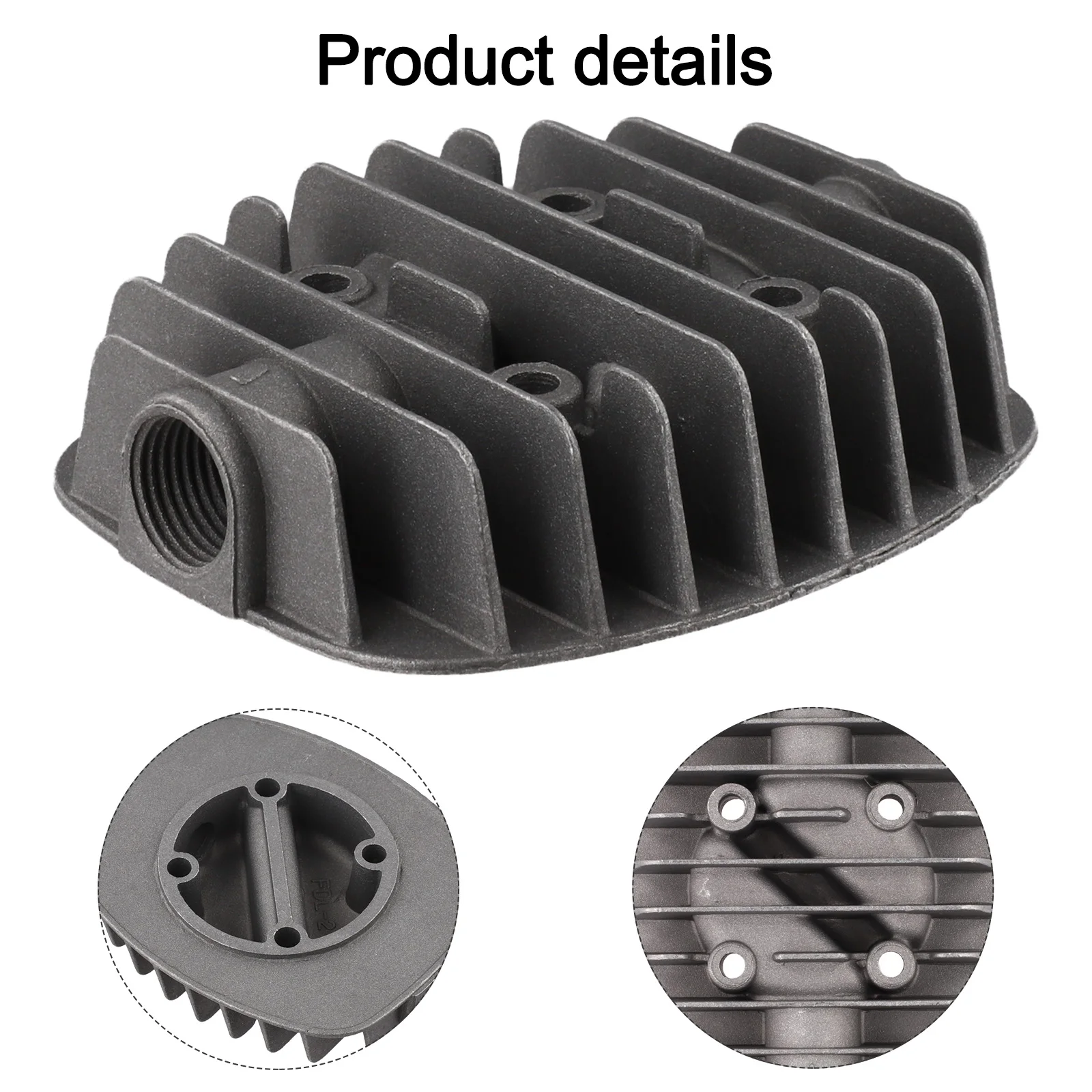 High Qulity 2022 Brand New Cylinder Head Compressor Head Female G1/2In Pneumatic Threaded Metal High Qulity 2022