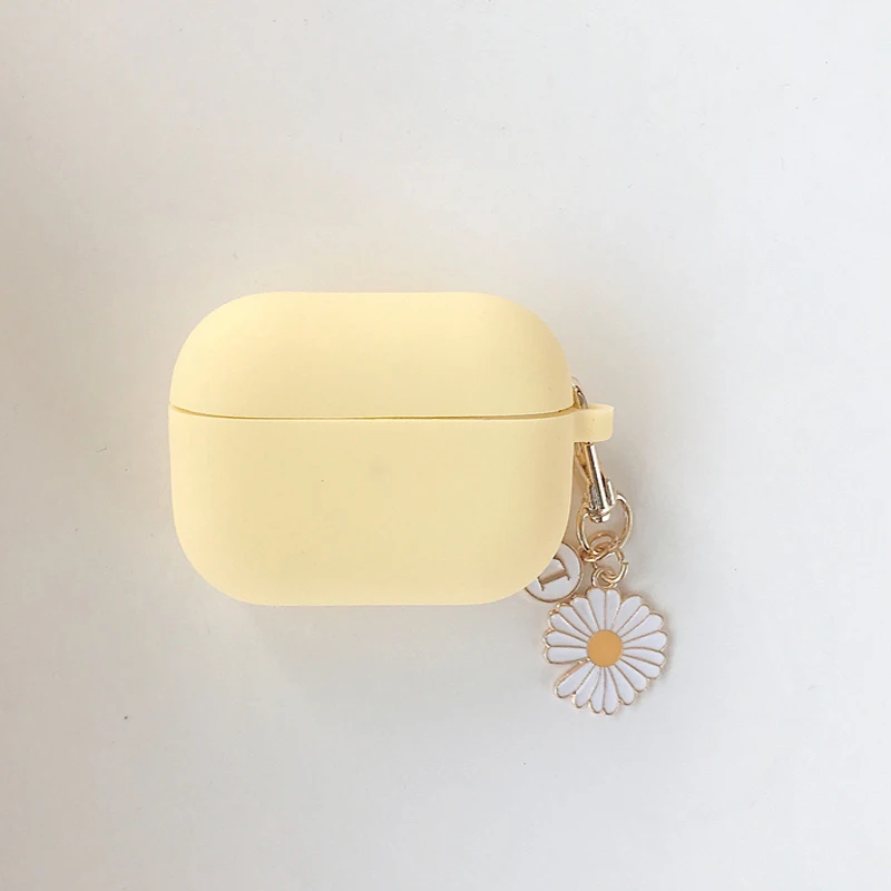NEW For AirPods 4 Case airpod pro 2 Case cute daisy Flower Luxury Silicone earphone cover Air Pods 3 Case with keychain