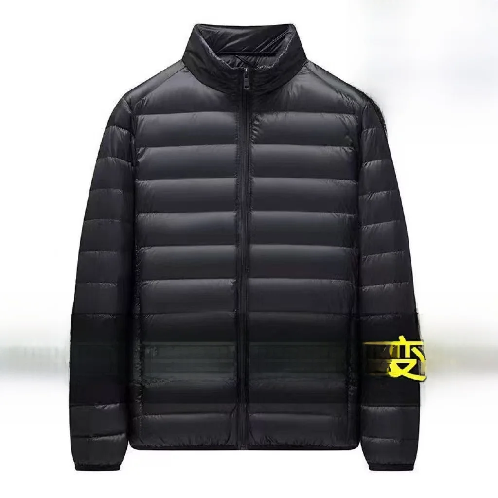 

Lightweight Men's Cotton down Jaet ort Casual Warmth Hooded Nylon Fabric Knot Element Non-Quilted Coat