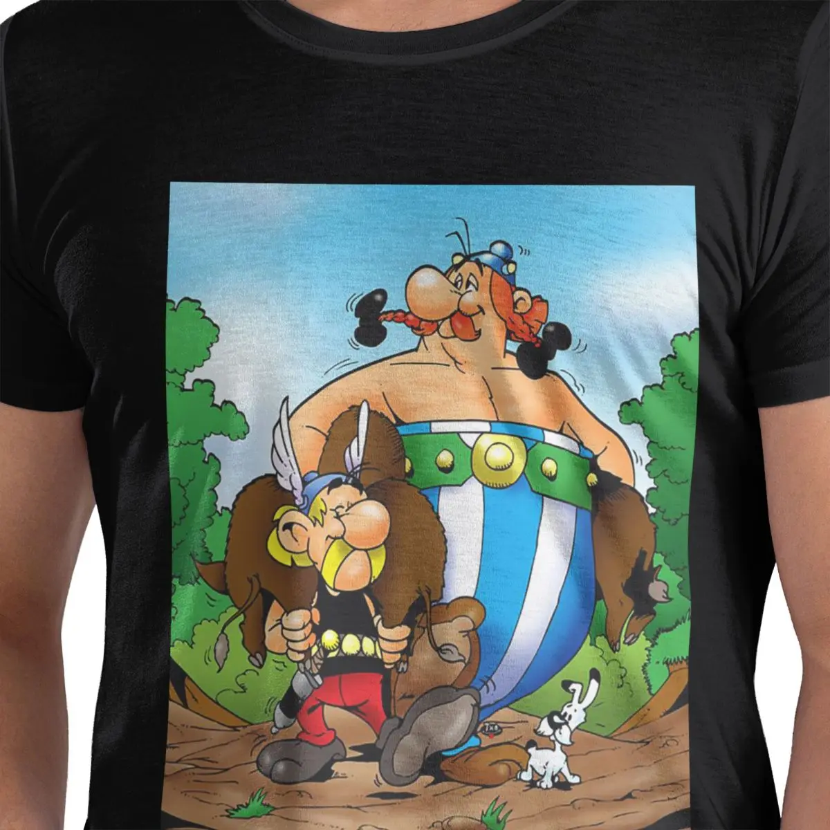 

Asterix Obelix (16) футболка из 100% хлопка, мужские футболки большого размера, мужские футболки с круглым вырезом и коротким рукавом, S-6XL