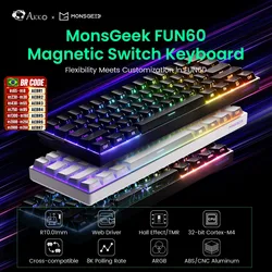 Akko MonsGeek FUN60 Mechanical Keyboard Magnetic Switch 60% Gaming Keyboards Rapid Trigger 0.01mm 8K ARGB HE/TMR Custom Keyboard