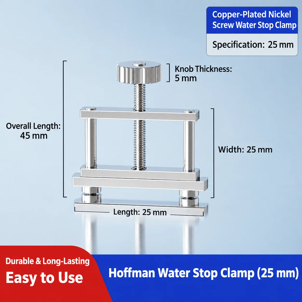 20mm 25mm 30mm Water Stop Clamps Stainless Steel Swivel Galvanised Material Laboratory Latex Hose Clamps Spring Screw Clamps