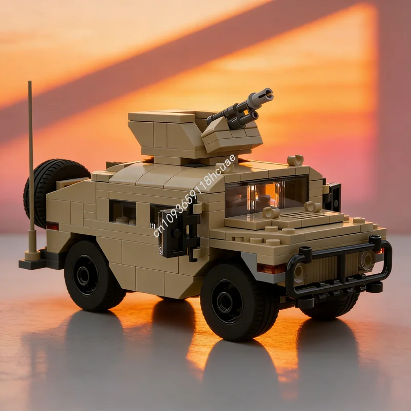 283pcs MOC Humvee HMMWV System Model Building Blocks Architecture Christmas Gifts Assemble DIY Creative Toy Brick Idea Education