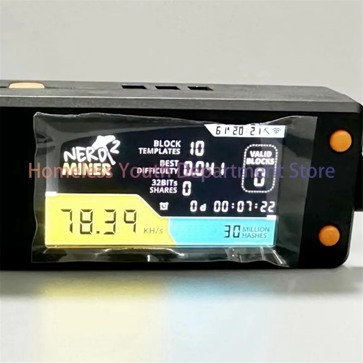 ABQR NerdMiner V2 78kh/S Hashrate Bitcoin Nerd Miner BTC Lottery Miner Solo Btc Crypto Miner Mining Machine with Display