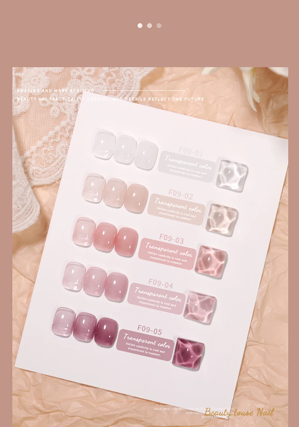 Vendeeni 15 Farben Nude Pink Hautfarben Jelly Gel Nagellack Transparenter UV Soak-Off Gel-Lack Jade Gel-Lack für Nagelkunst – Detail 7
