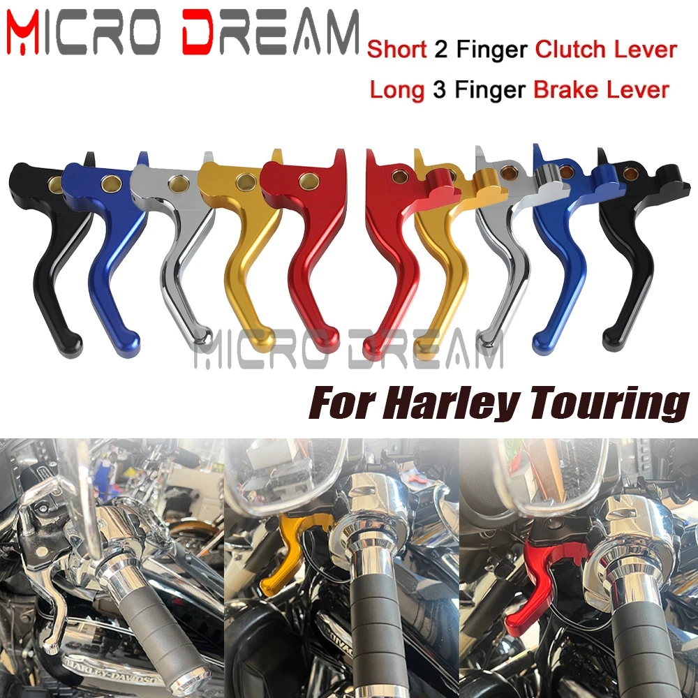 2-3 Finger Motorcycle Aluminum Brake Clutch Lever Hand Control For Harley Touring Road King CVO/SE FLHRSE FLHRSE 5 FLHRSE 4