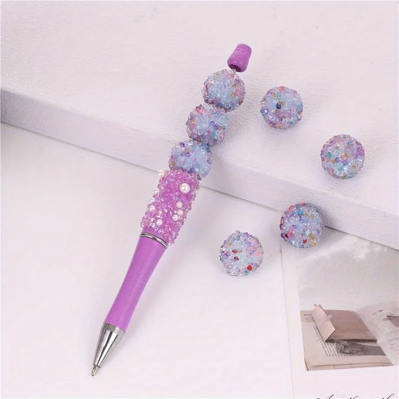 주얼리 제작용 송진 볼 라운드 아크릴 구슬, 설탕 모래 페이스트 공정, DIY 펜 장식, 수제 액세서리, 패션, 16mm