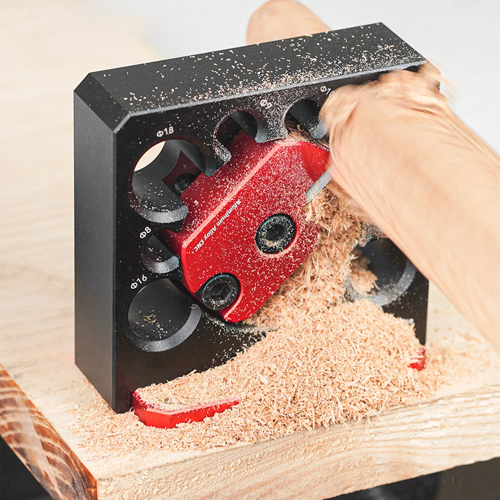 Dowel Maker Jig Kit Adjustable Dowel Maker Jig Disposable Arc Blade 8 Different Hole Diameter Smooth Cutting for Woodworking