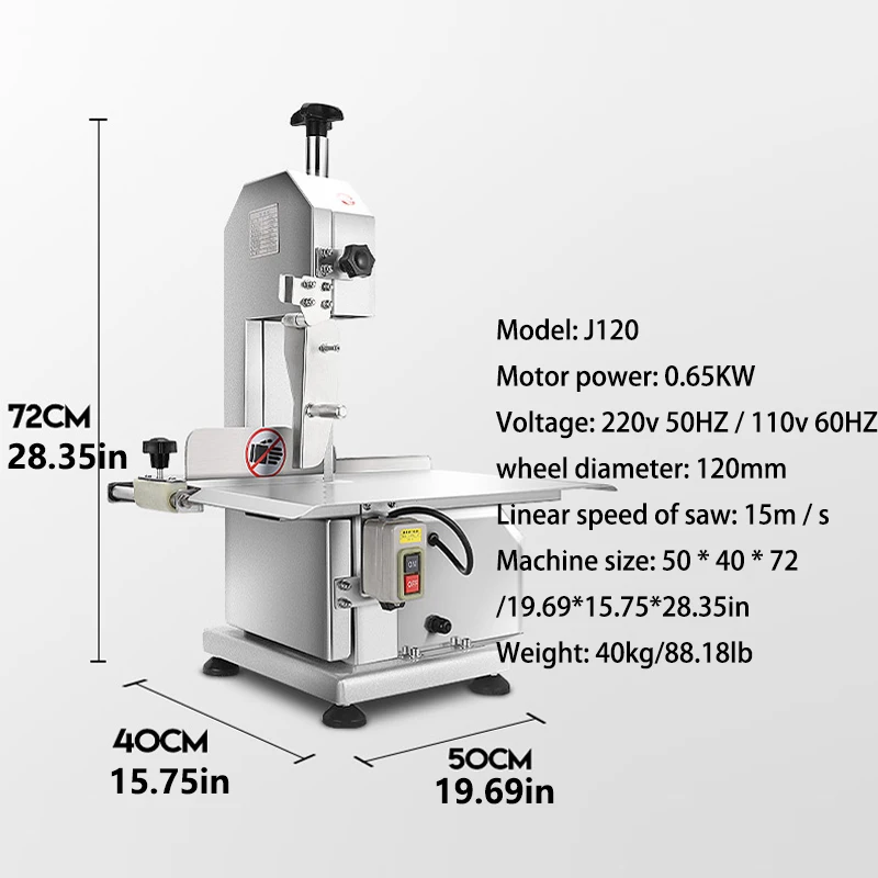 Professional Factory Commercial Frozen Meat Cutting Machine, Stainless Steel Small Bone Saw Machine