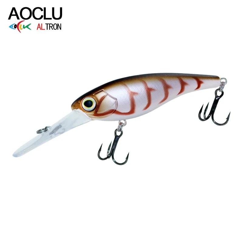 AOCLU Suspending Jerkbait Crankbait Minnow 60mm 6g 70mm 10g Shad Hard Bait Deep Diver Depth 2-4m Fishing Lure Long Casting