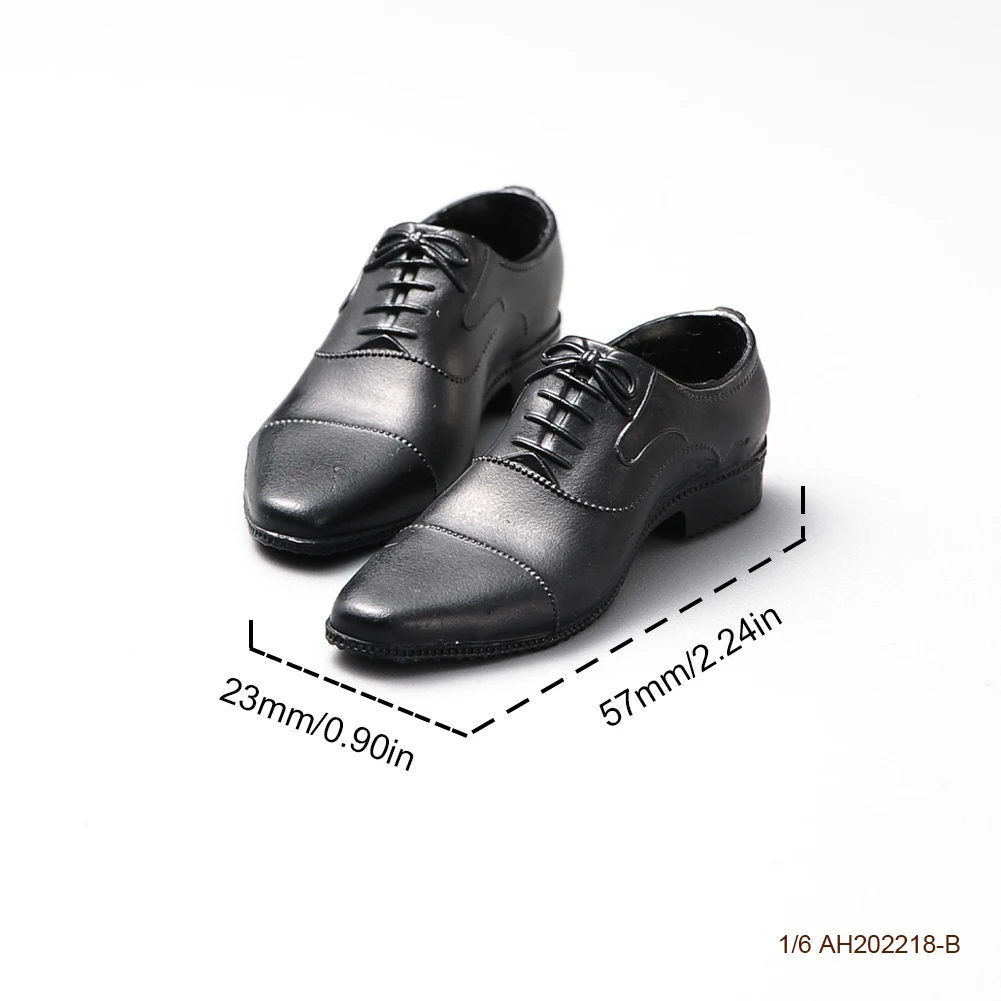 1/6 Male Soldier PU Leather Pointy Shoes Fit 12\'\' Gentleman Soldier Action Figure Body For Fans Gifts
