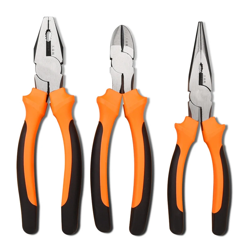 

Steel Wire Pliers Sharp-nosed Pliers Diagonal Pliers Electrician 6/8-inch Tools Tiger Vise Multitool Industrial-grade Hand Tools