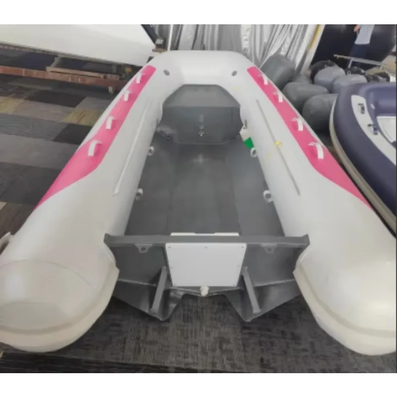 Portable 3.6m PVC Inflatable Sport Yacht Rowing Fishing Boat with Paddle for Canoeing and Drifting Includes Paddle Boat Pumps