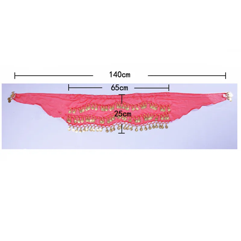 Kostium do tańca dla kobiet i dziewcząt, 3 rzędy monet, spódnica do tańca brzucha, szal, owijka na biodra, pas, ozdoba na talię, Boże Narodzenie, Cosplay