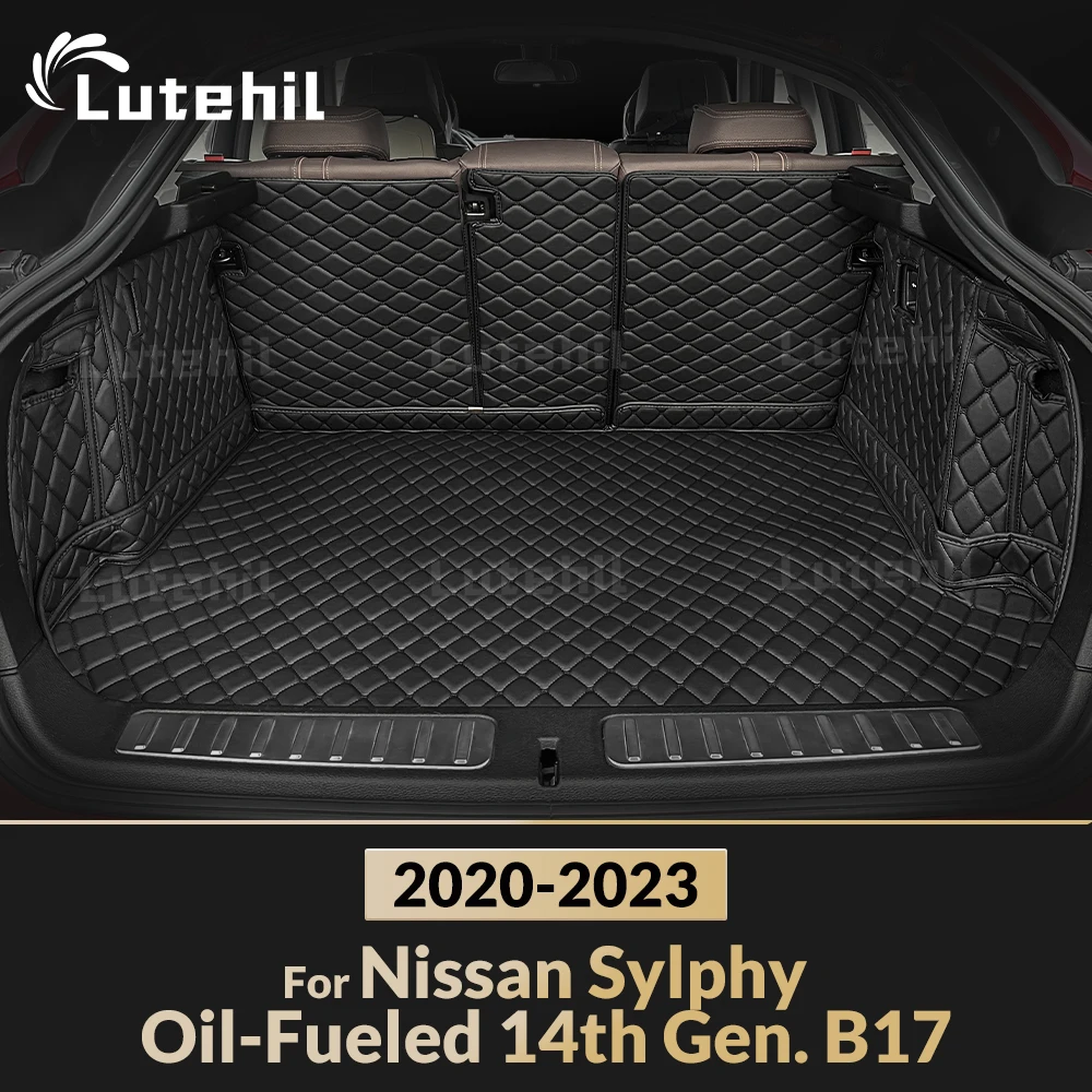 

Для Nissan Sylphy масляный 14-го поколения B17 2020-2023 21 22, коврик в багажник с полным покрытием, аксессуары для интерьера