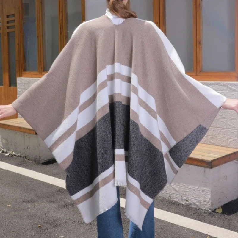 Women Blanket Shawl Wraps Poncho Stylish Fall Winter Soft Warm Cape Shawls Clothes For Women