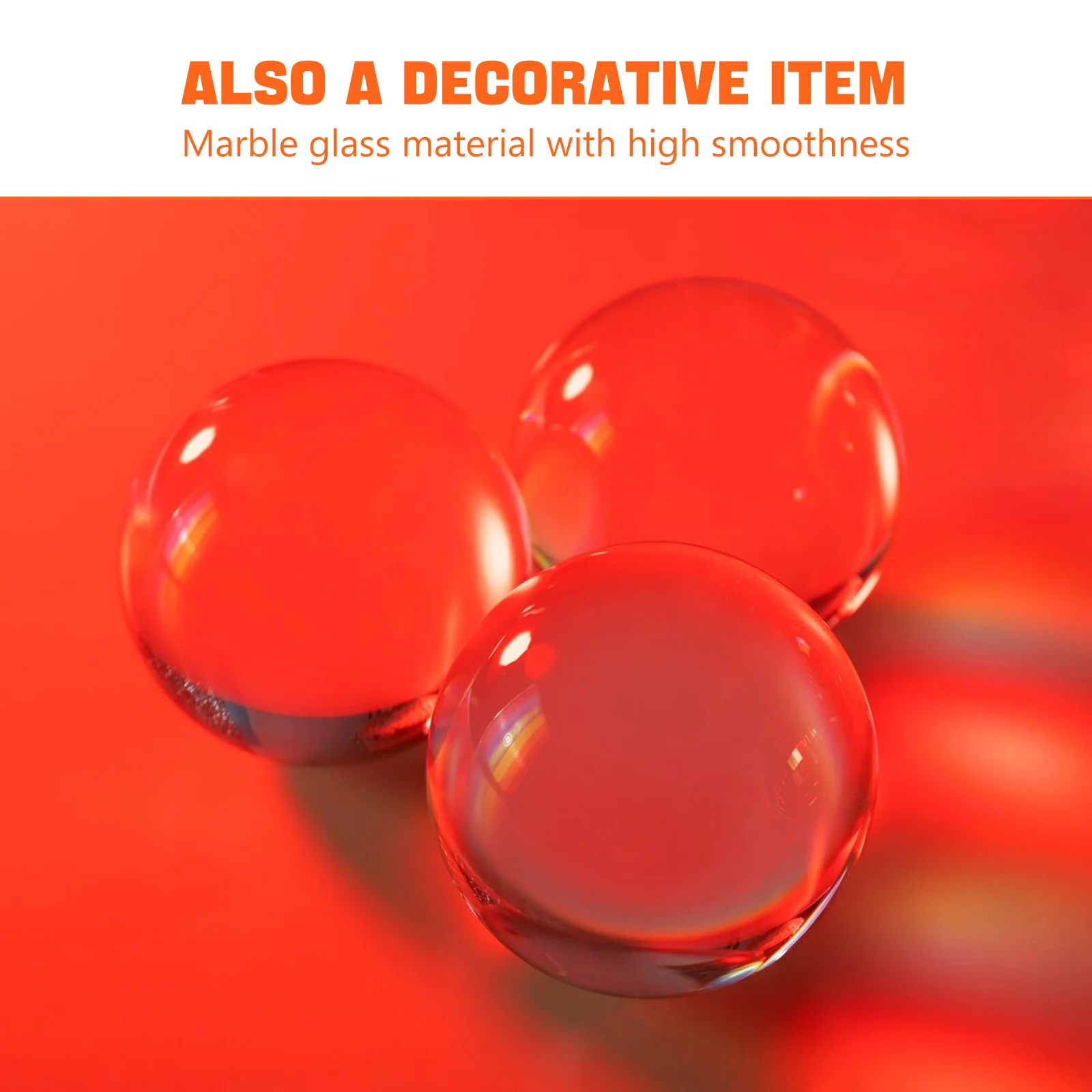 30 pçs mármores de vidro contas redondas claras para damas chinesas acessórios do jogo bolas decorativas em massa diy artesanato tanque de peixes casa