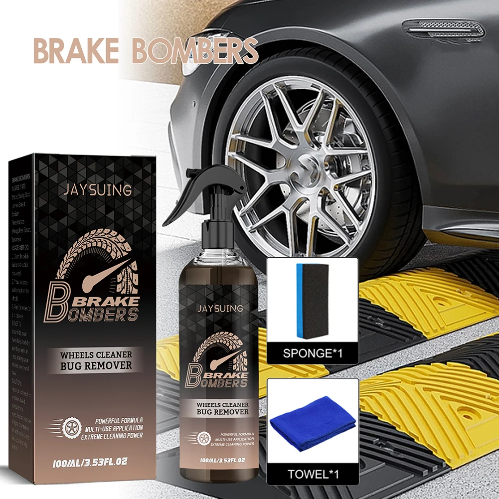 

Car Wheel Cleaner Spray Iron Removing Rim Type Rust Cleaner Metal Surface Chrome Paint Remover Auto Brake Hub Cleaning Liquid