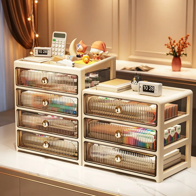 Desktop Storage Box File Organizer Stationery Makeup Cosmetics Rack Drawer Office Organizer Cabinet Filing Cabinet Office