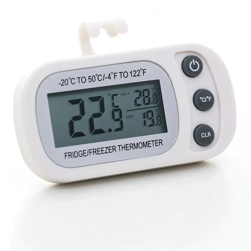 Electronic Digital Refrigerator Thermometer LCD Screen Fridge Freezer Temperature With High & Low -20°C To 50°C Anti-humidity