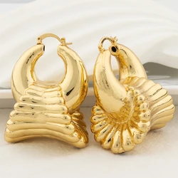 Gold Plated Bold Earrings Irregular Vintage Lion Head Hoop Earrings for Women Geometric Gold Plated Earrings Party Banquet Gifts
