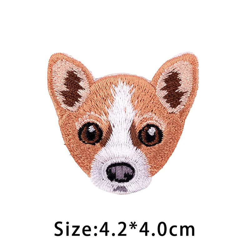 Cute Animal Avatar Embroidery Stickers Iron On Patch For Clothing Hat Bag Shoe DIY Hand Account Decoration Applique Stickers