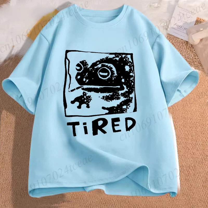 Retro Frog Funny Graphic T-shirt Unisex Men Women, Short Sleeve Tee, Y2K Aesthetic Streetwear, Casual Daily Fashion Casual Tops