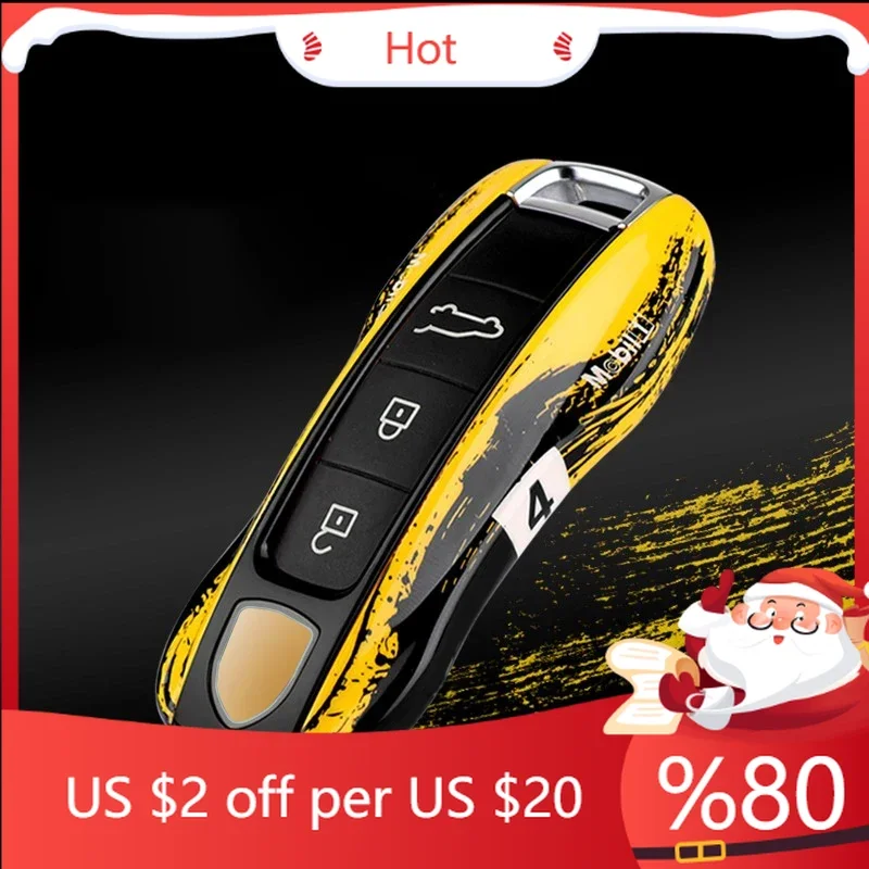 

Горячая несколько рисунков для Porsche Cayenne 718 MACAN Panamera 911 Macan Boxster Cayman, чехол для удаленного ключа автомобиля, запасные наклейки для интерьера